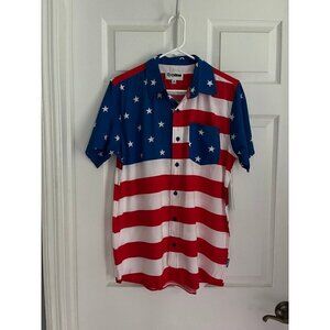Tipsy Elves USA Button Down Shirt NEW